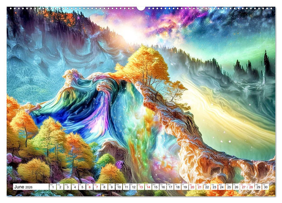 Psychedelic Landscapes (CALVENDO Monthly Calendar 2026)