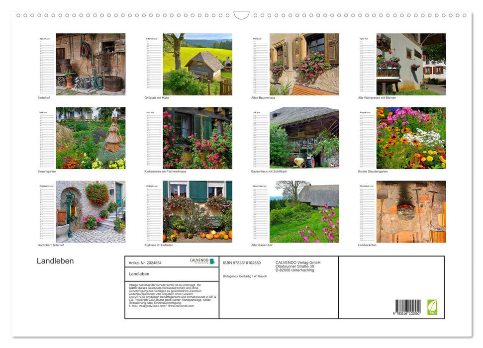 Landleben (CALVENDO Wandkalender 2026)