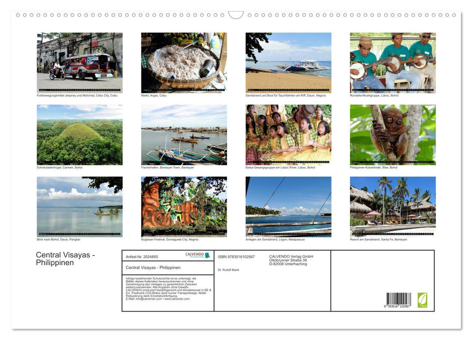 Central Visayas - Philippinen (CALVENDO Wandkalender 2026)