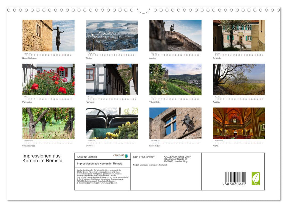 Impressionen aus Kernen im Remstal (CALVENDO Wandkalender 2026)