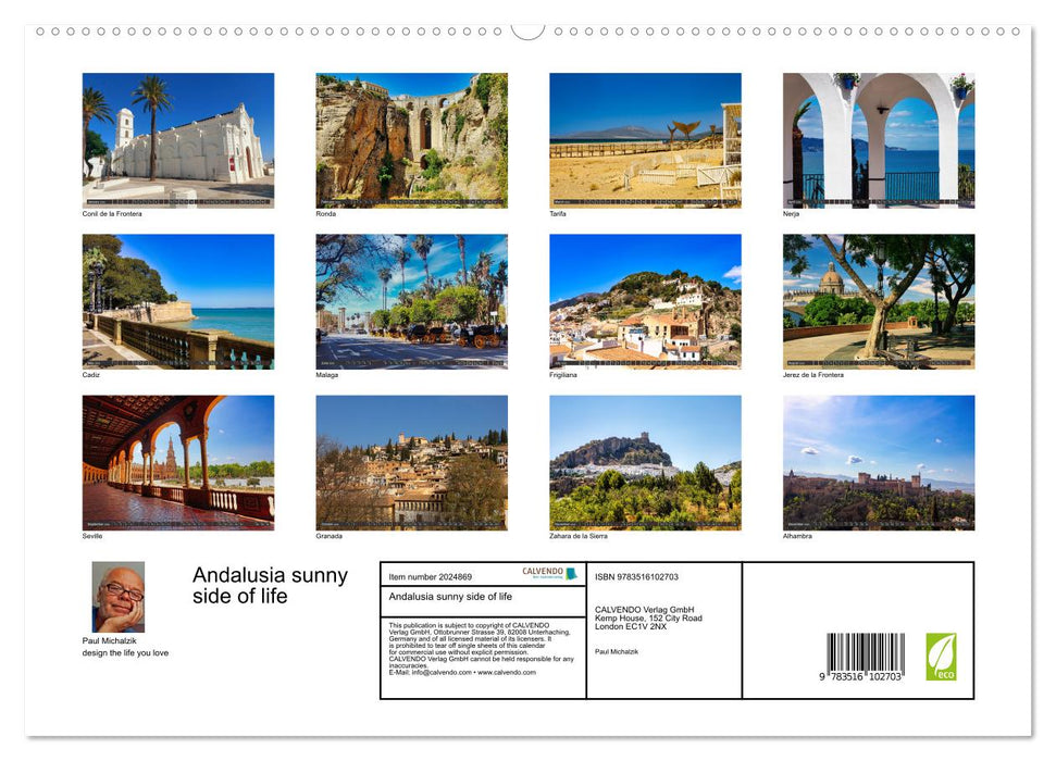 Andalusia sunny side of life (CALVENDO Premium-Calendar 2026)