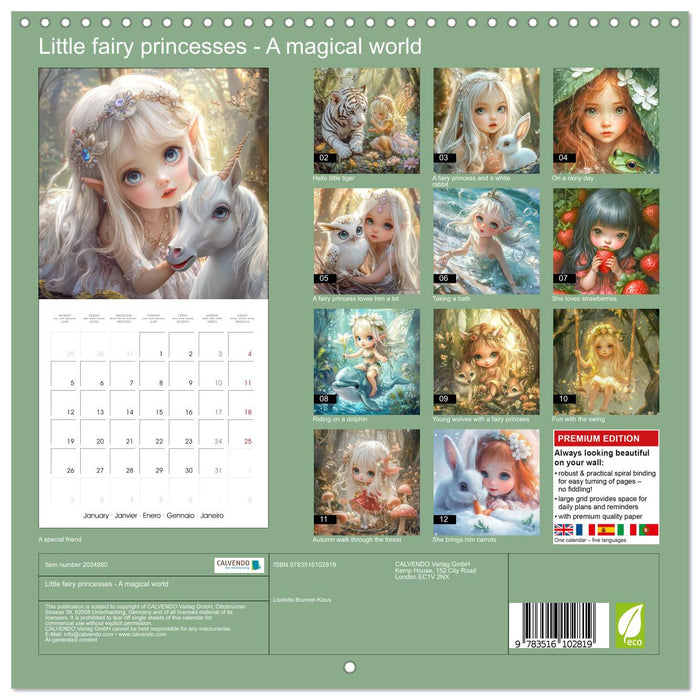 Little fairy princesses - A magical world (CALVENDO Monthly Calendar 2026)