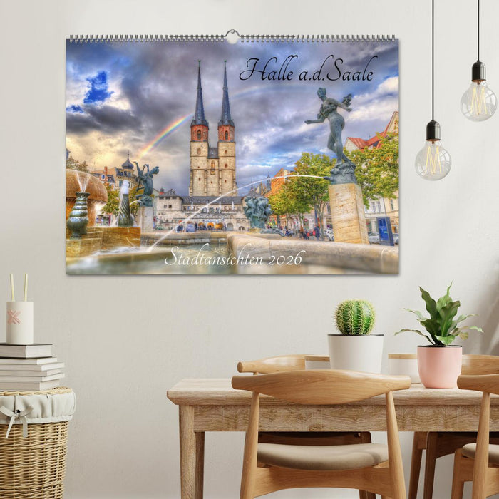 Halle an der Saale - Stadtansichten (CALVENDO Wandkalender 2026)