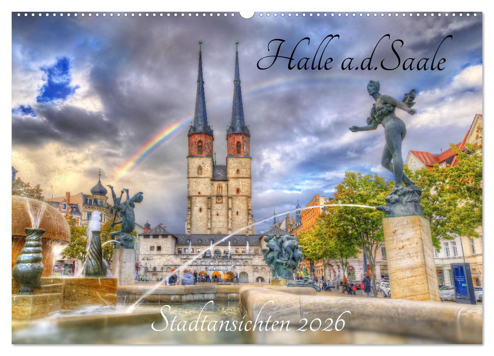 Halle an der Saale - Stadtansichten (CALVENDO Wandkalender 2026)