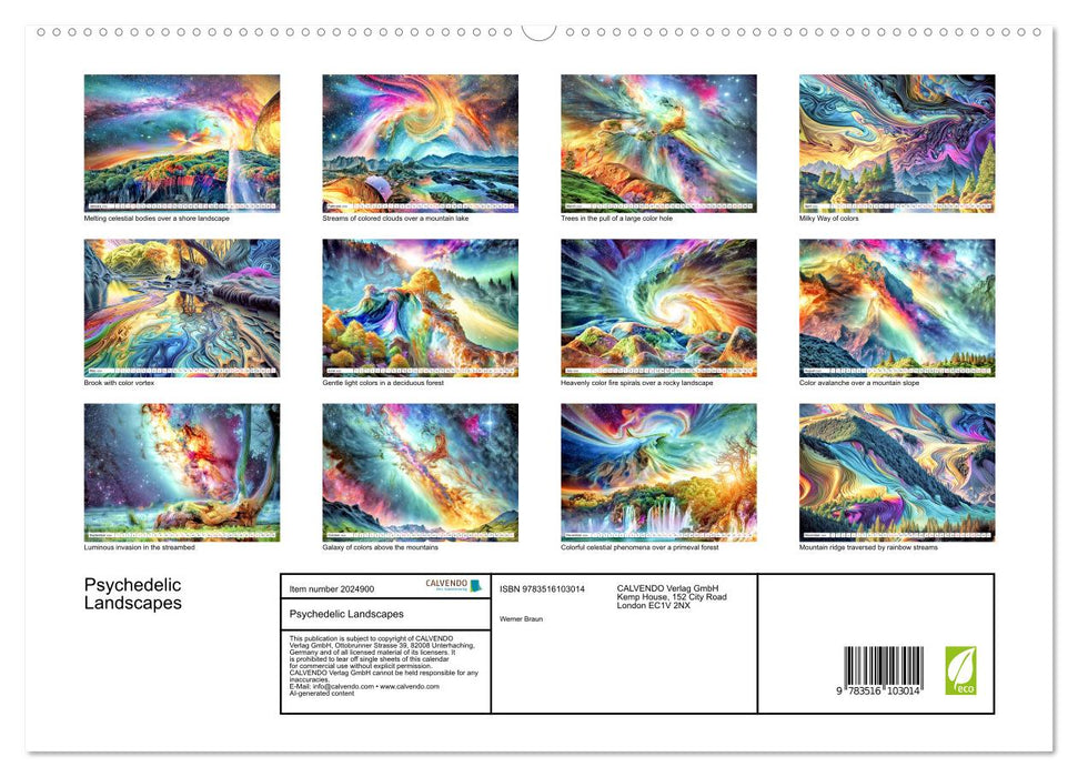 Psychedelic Landscapes (CALVENDO Premium-Calendar 2026)