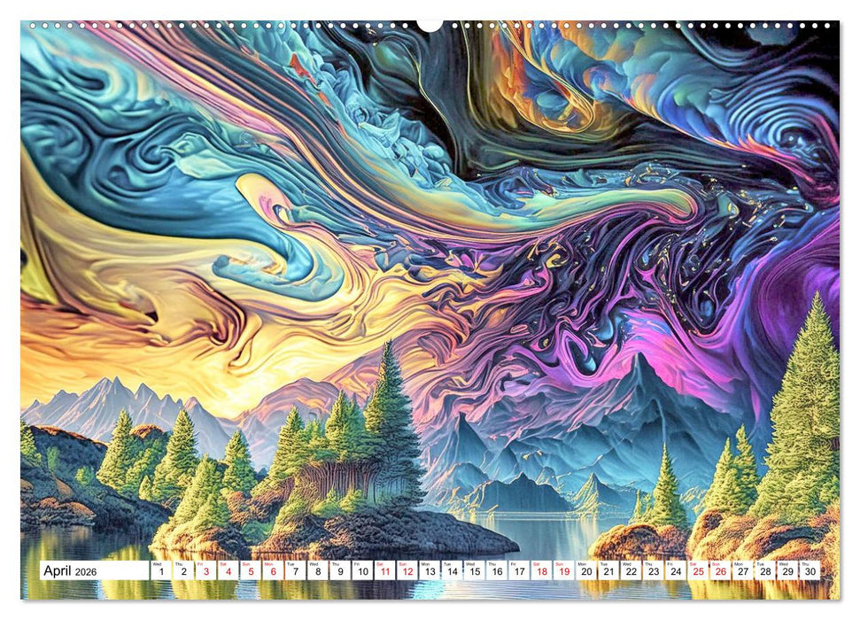 Psychedelic Landscapes (CALVENDO Premium-Calendar 2026)