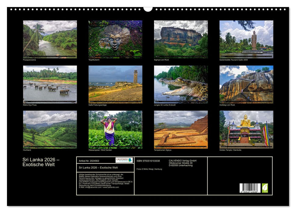 Sri Lanka 2026 – Exotische Welt (CALVENDO Wandkalender 2026)