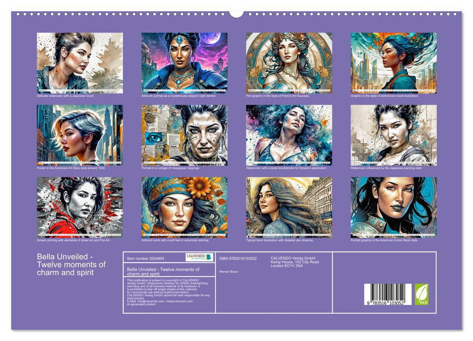 Bella Unveiled - Twelve moments of charm and spirit (CALVENDO Premium-Calendar 2026)