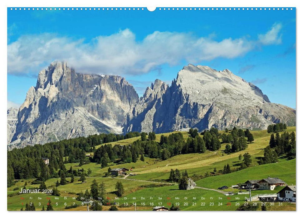 Urlaub auf der Seiser Alm (CALVENDO Premium Wandkalender 2026)