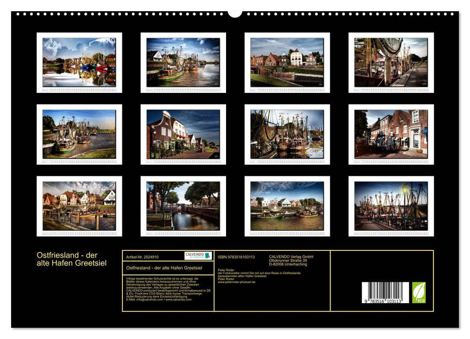 Ostfriesland - der alte Hafen Greetsiel (CALVENDO Premium Wandkalender 2026)