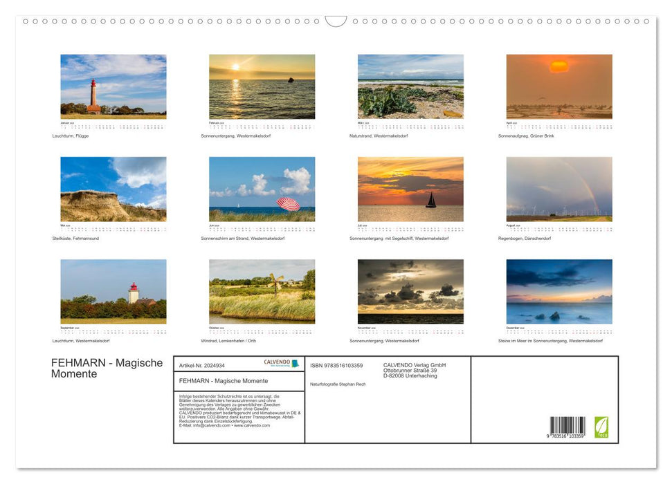 FEHMARN - Magische Momente (CALVENDO Wandkalender 2026)