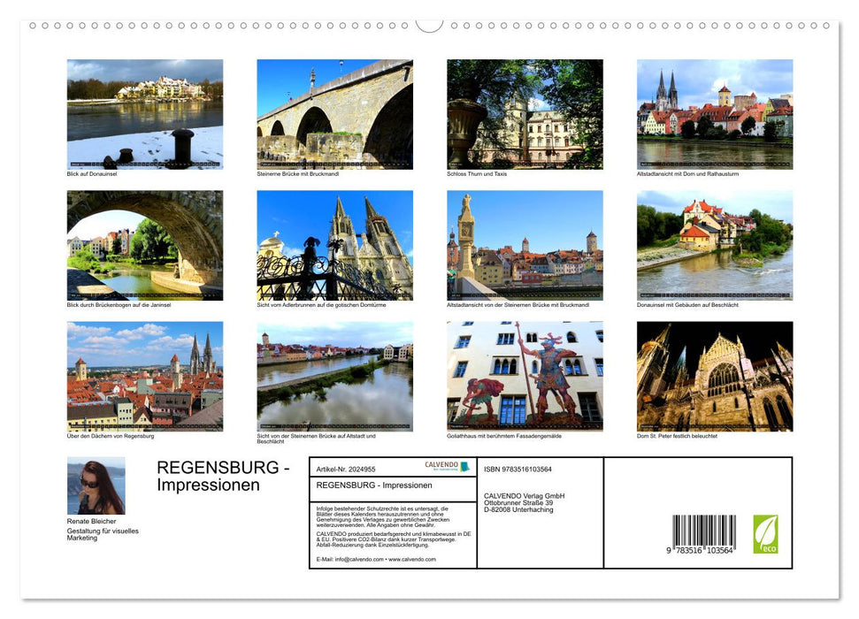 REGENSBURG - Impressionen (CALVENDO Premium Wandkalender 2026)