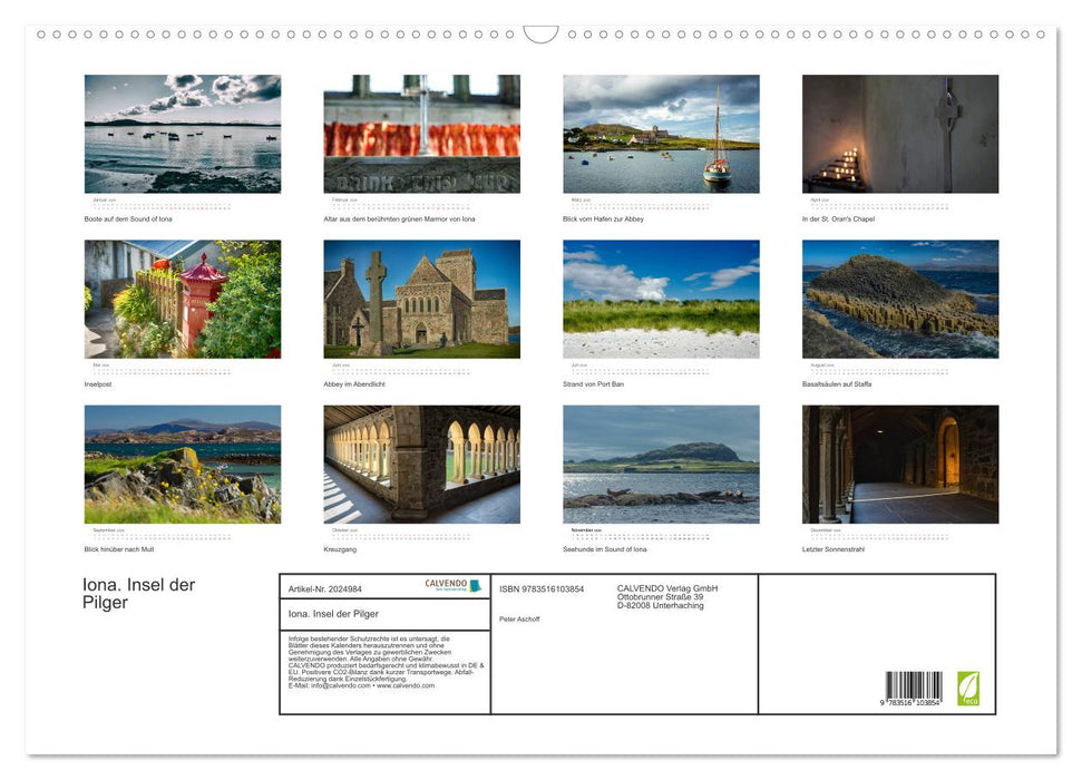 Iona. Insel der Pilger (CALVENDO Wandkalender 2026)