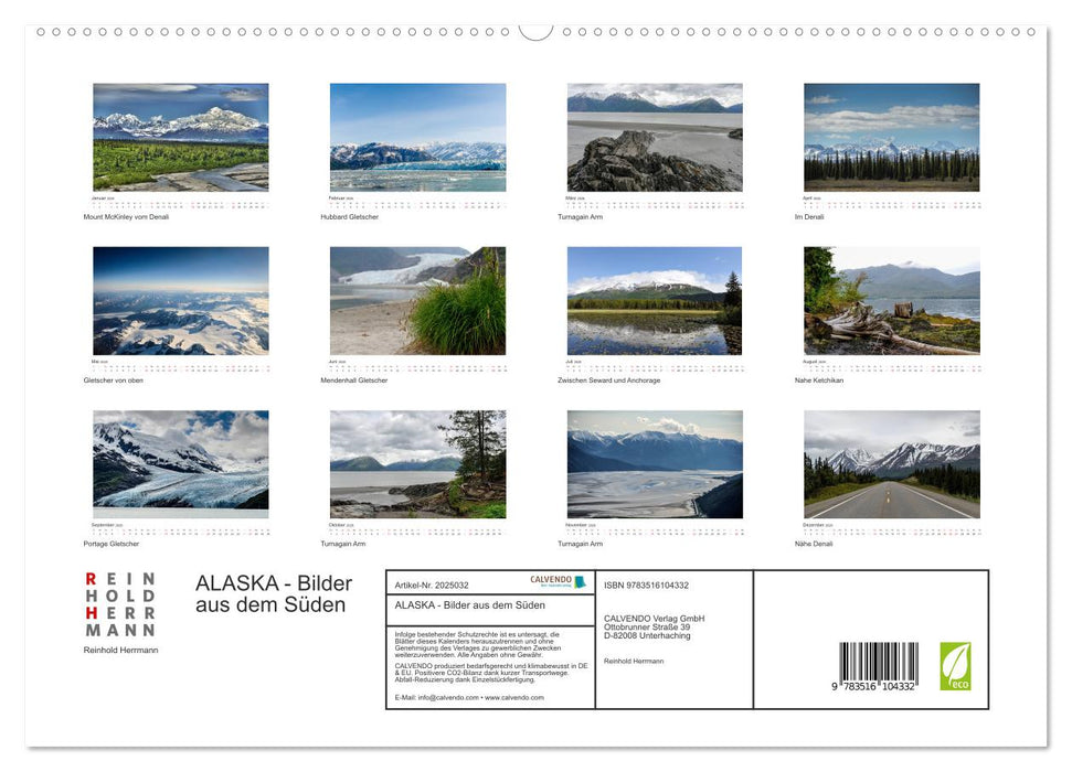 ALASKA - Bilder aus dem Süden (CALVENDO Premium Wandkalender 2026)