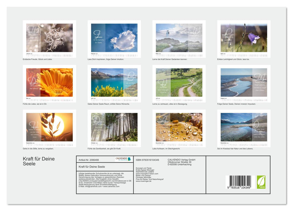 Kraft für Deine Seele (CALVENDO Premium Wandkalender 2026)