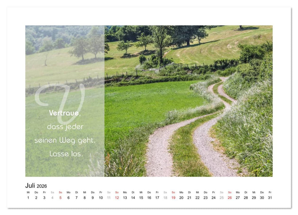 Kraft für Deine Seele (CALVENDO Premium Wandkalender 2026)