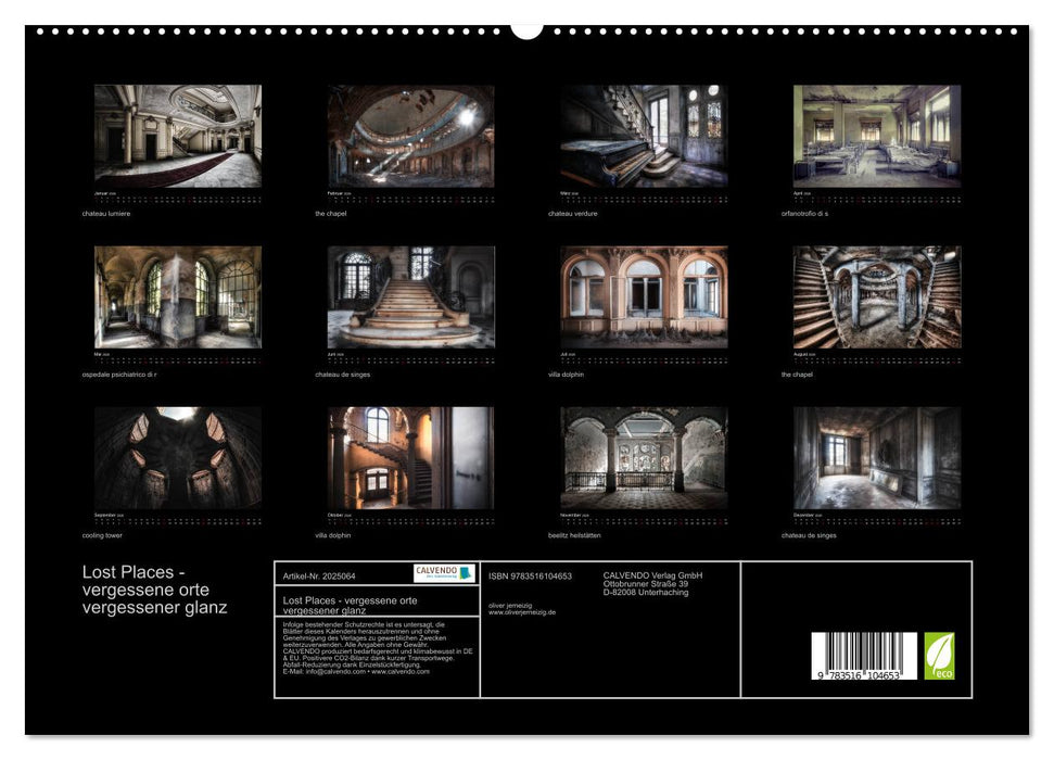 Lost Places - vergessene orte vergessener glanz (CALVENDO Premium Wandkalender 2026)