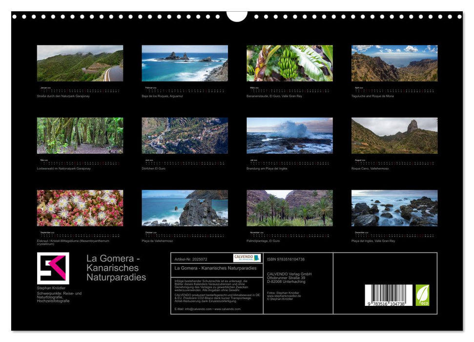 La Gomera - Kanarisches Naturparadies (CALVENDO Wandkalender 2026)