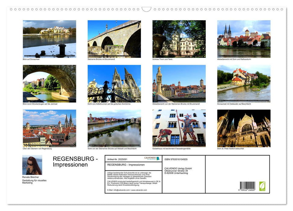 REGENSBURG - Impressionen (CALVENDO Wandkalender 2026)