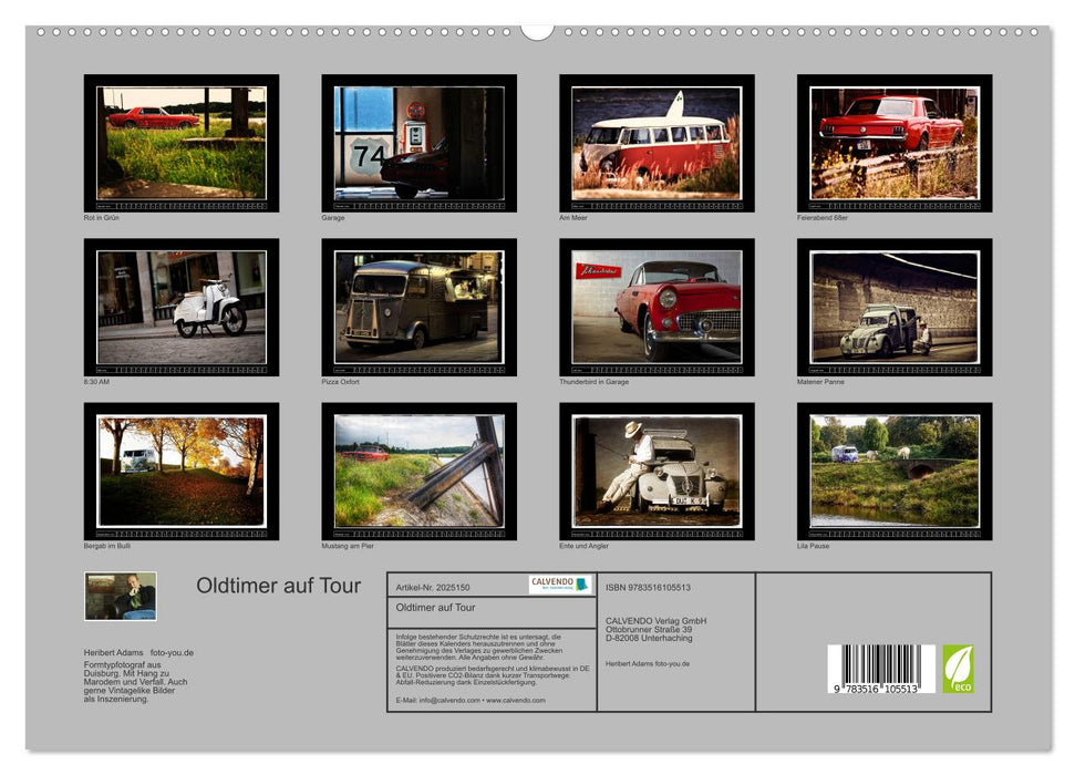Oldtimer auf Tour (CALVENDO Premium Wandkalender 2026)
