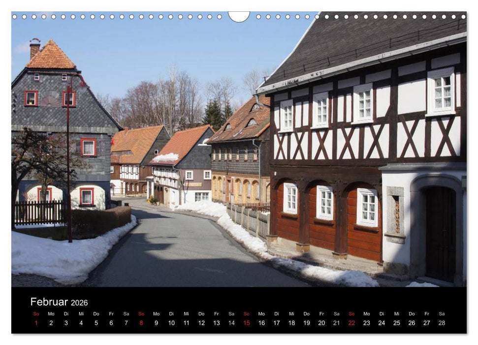 Oberlausitz - Land der Umgebindehäuser (CALVENDO Wandkalender 2026)