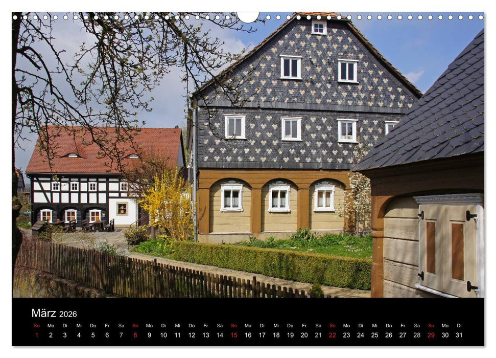 Oberlausitz - Land der Umgebindehäuser (CALVENDO Wandkalender 2026)