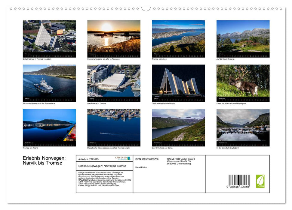 Erlebnis Norwegen: Narvik bis Tromsø (CALVENDO Premium Wandkalender 2026)