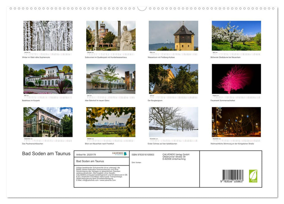Bad Soden am Taunus (CALVENDO Premium Wandkalender 2026)