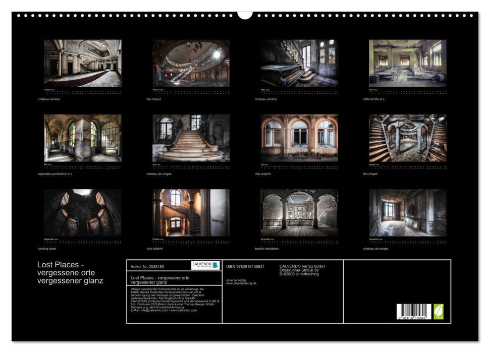 Lost Places - vergessene orte vergessener glanz (CALVENDO Wandkalender 2026)