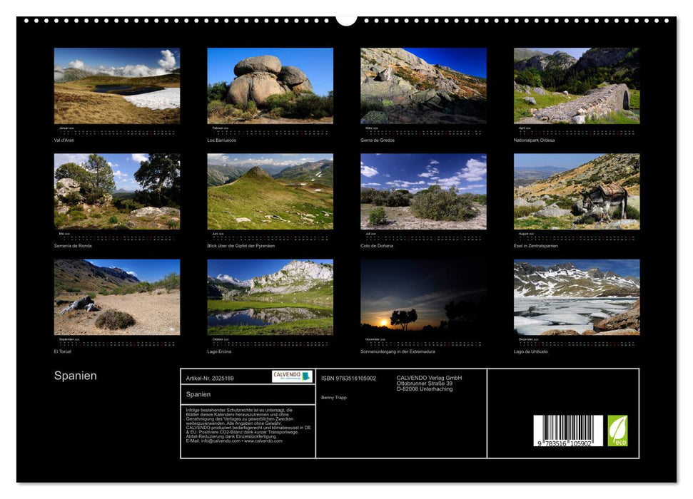 Spanien (CALVENDO Premium Wandkalender 2026)