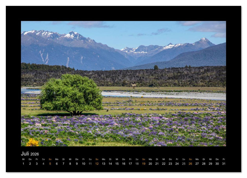 Eine Reise durch Neuseeland (CALVENDO Premium Wandkalender 2026)