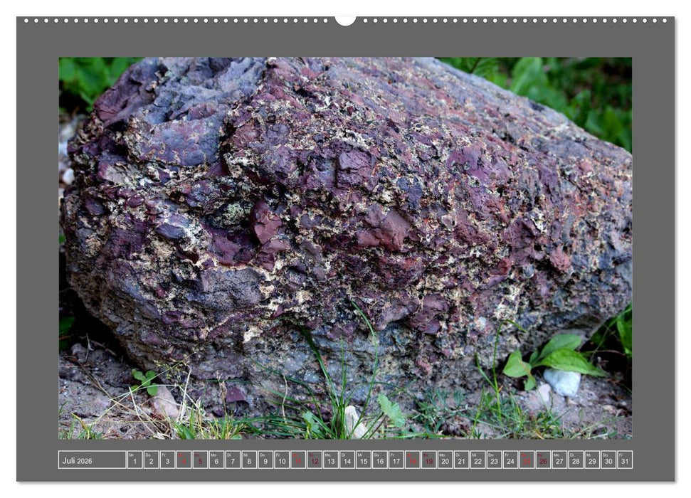 Gesteine und mineralische Bildungen (CALVENDO Premium Wandkalender 2026)