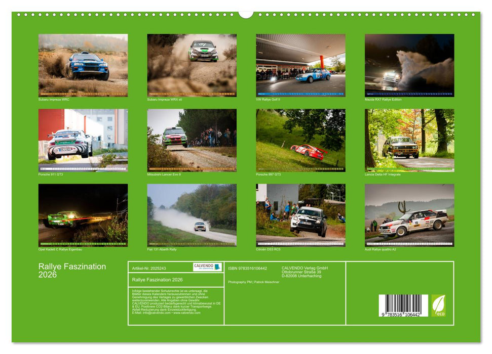 Rallye Faszination 2026 (CALVENDO Premium Wandkalender 2026)