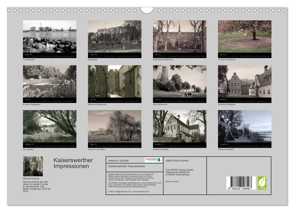 Kaiserswerther Impressionen (CALVENDO Wandkalender 2026)