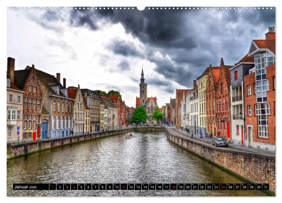 Die Grachten von Brügge (CALVENDO Premium Wandkalender 2026)