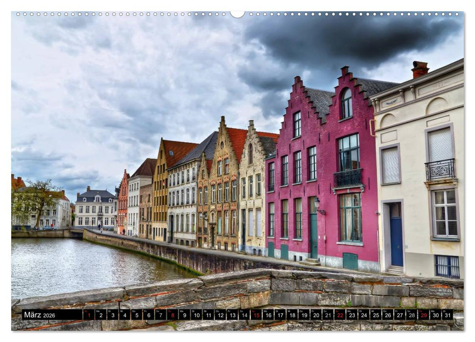 Die Grachten von Brügge (CALVENDO Premium Wandkalender 2026)