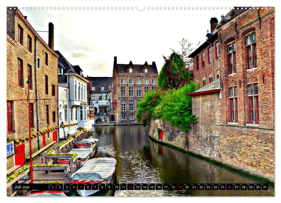 Die Grachten von Brügge (CALVENDO Premium Wandkalender 2026)