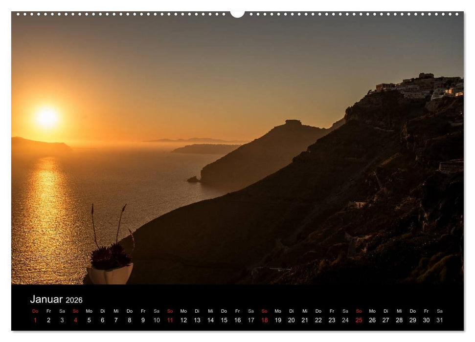 Santorin Trauminsel (CALVENDO Premium Wandkalender 2026)