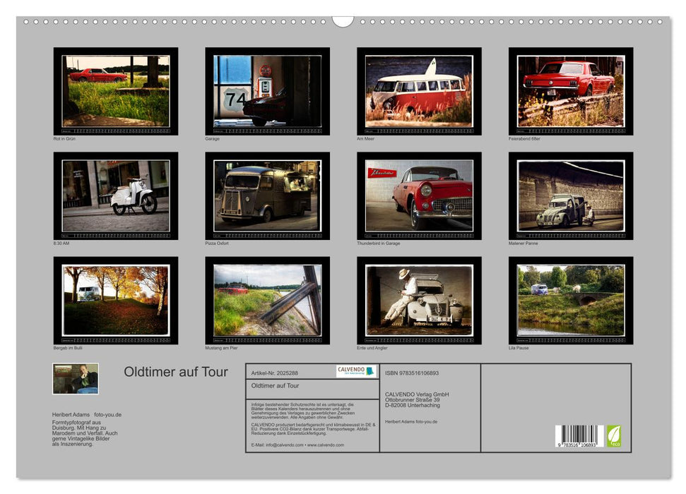Oldtimer auf Tour (CALVENDO Wandkalender 2026)