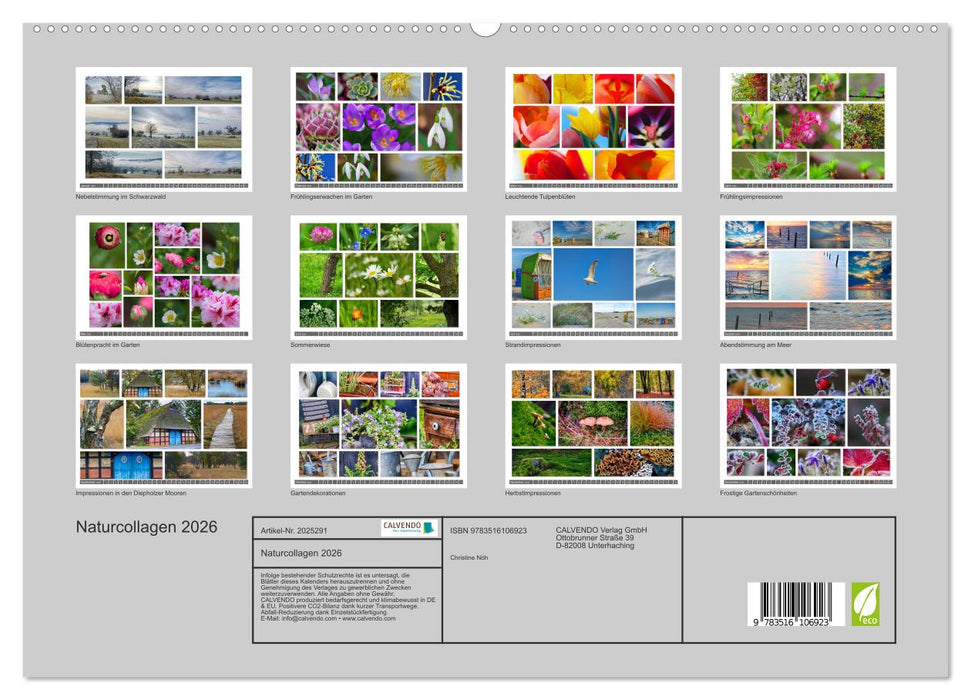 Naturcollagen 2026 (CALVENDO Wandkalender 2026)