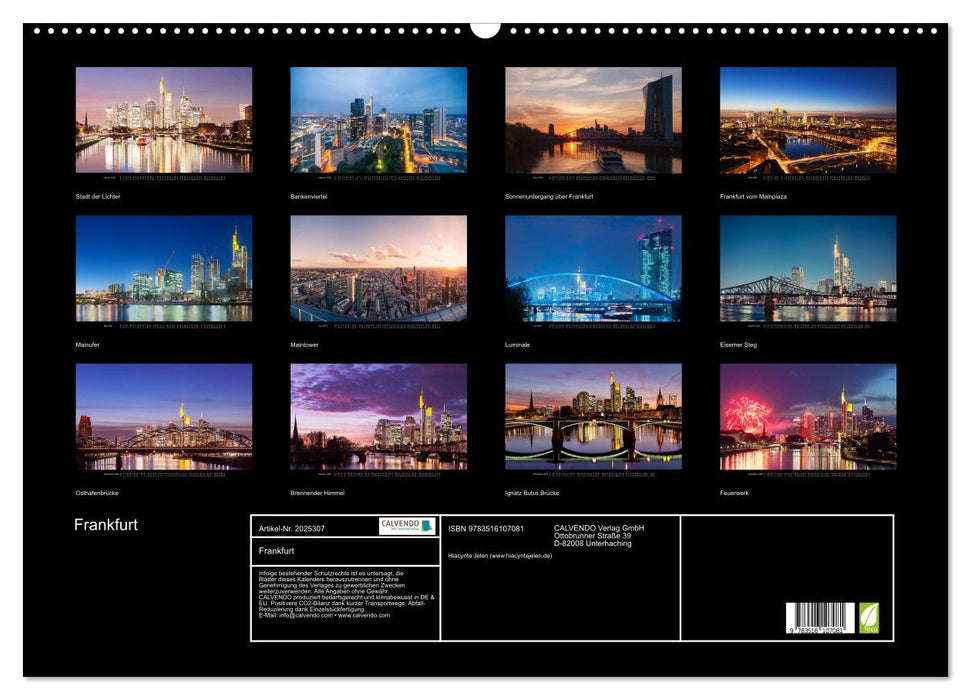 Frankfurt (CALVENDO Wandkalender 2026)