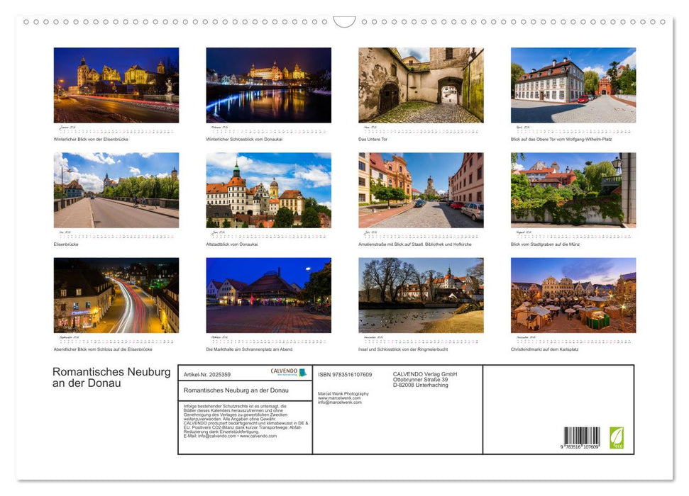 Romantisches Neuburg an der Donau (CALVENDO Wandkalender 2026)
