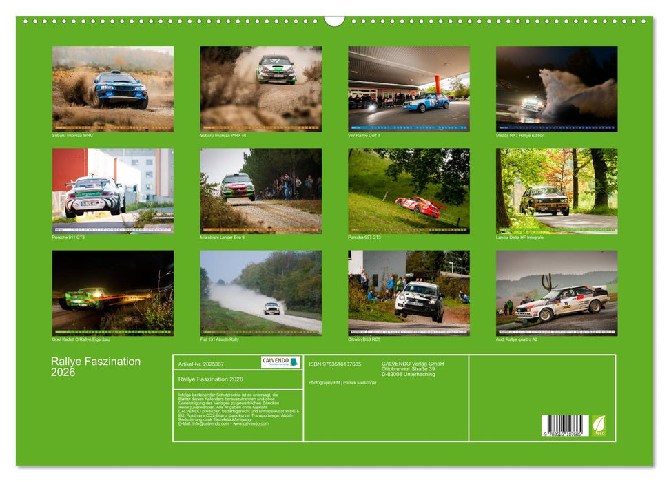Rallye Faszination 2026 (CALVENDO Wandkalender 2026)