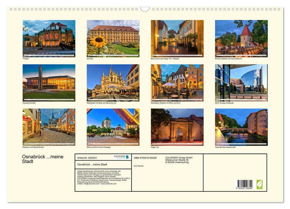 Osnabrück ...meine Stadt (CALVENDO Wandkalender 2026)