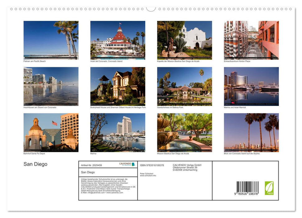 San Diego (CALVENDO Premium Wandkalender 2026)