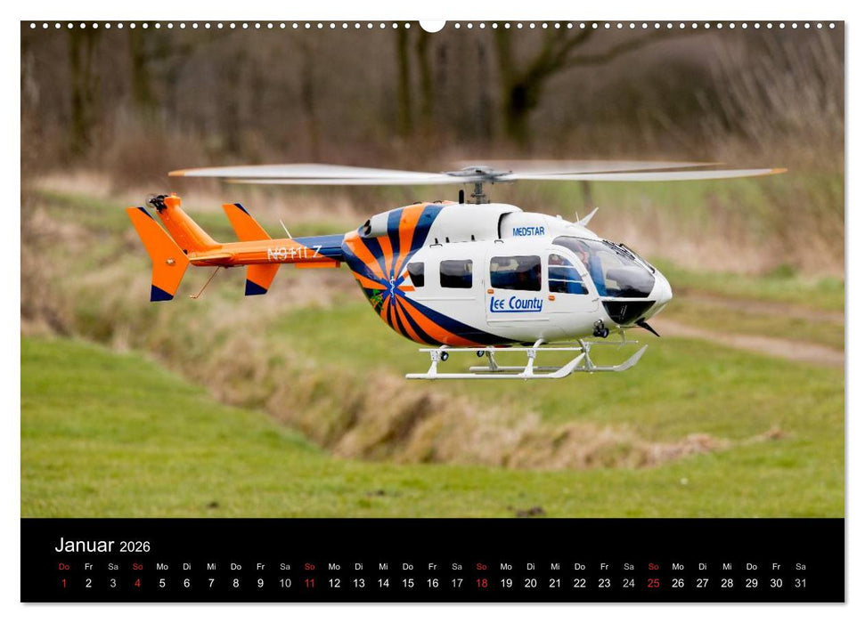 Modellhubschrauber / CH-Version (CALVENDO Premium Wandkalender 2026)
