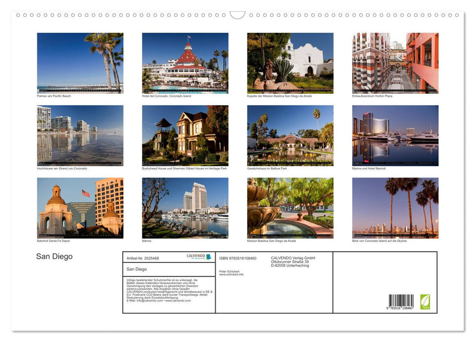 San Diego (CALVENDO Wandkalender 2026)