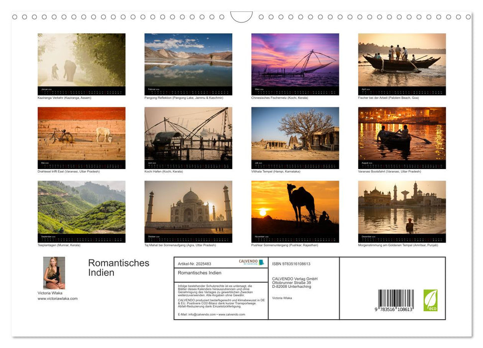 Romantisches Indien (CALVENDO Wandkalender 2026)