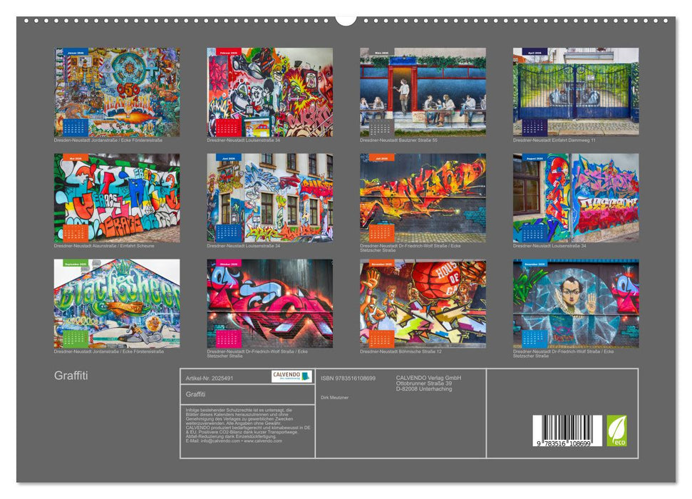 Graffiti (CALVENDO Premium Wandkalender 2026)
