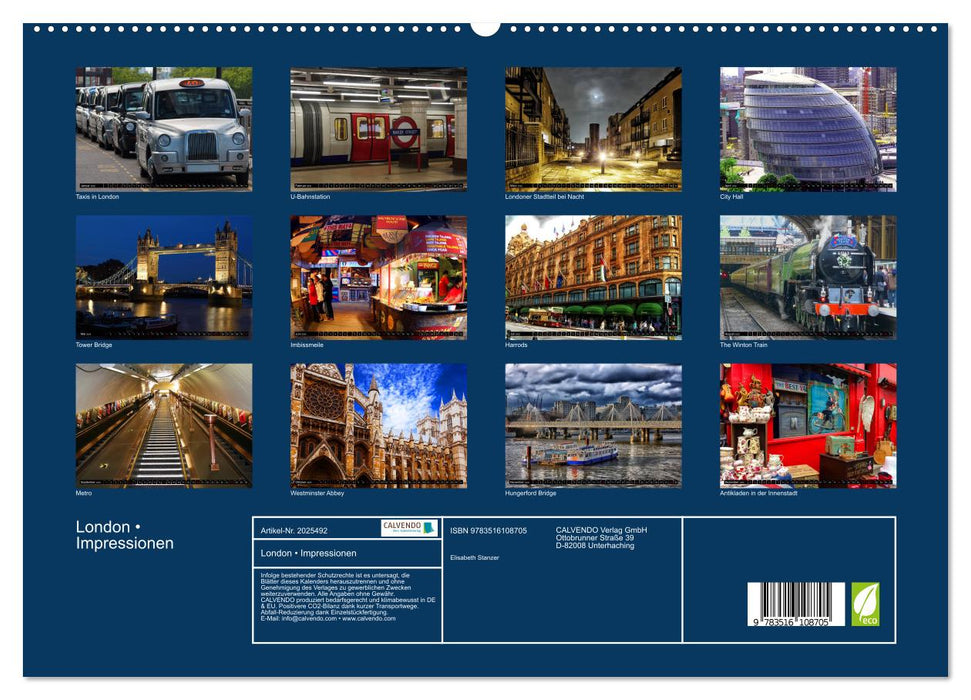 London • Impressionen (CALVENDO Premium Wandkalender 2026)